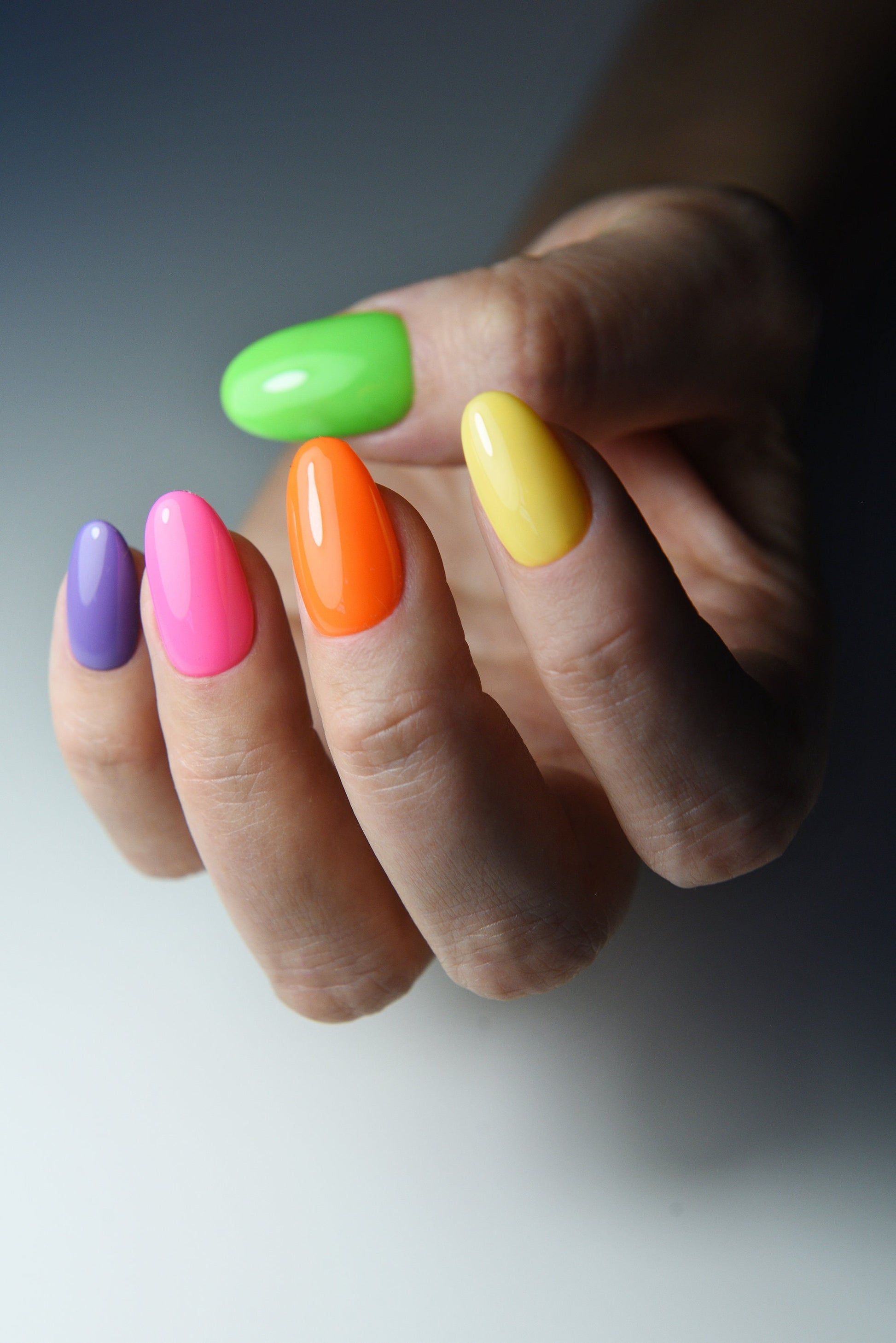 CANDY NEON PASTILLES Press On Nails for Summer, Party, customizable, reusable, handmade nails, personalised gift, oval, short square, long – Luxury Handmade Reusable Press On Nails