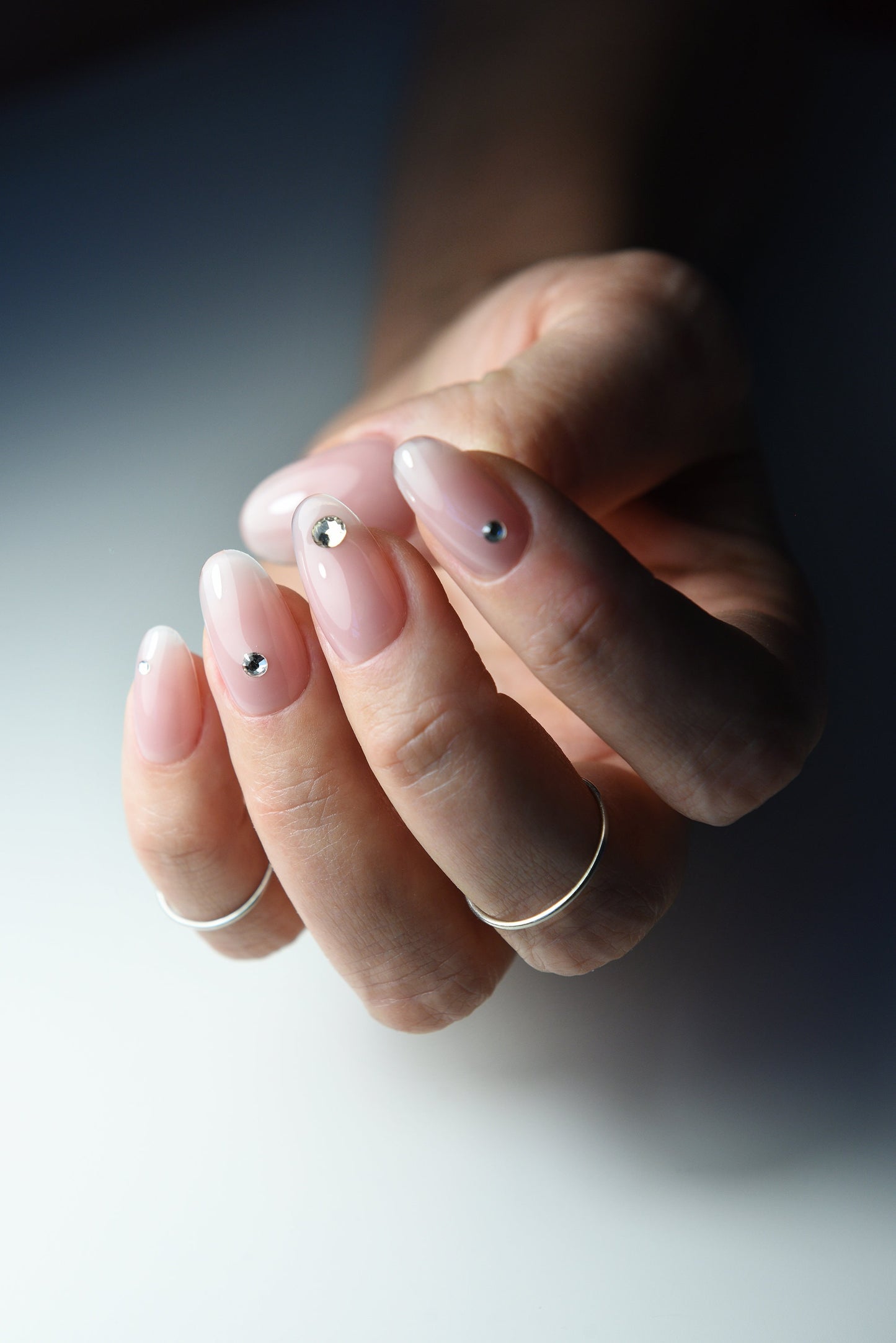 Sparkling Nudes Press-On Nails Set | Spring & Summer, Wedding, Gift for Daughter or Girlfriend | Handmade Luxury Reusable Nails | Custom Shape & Length