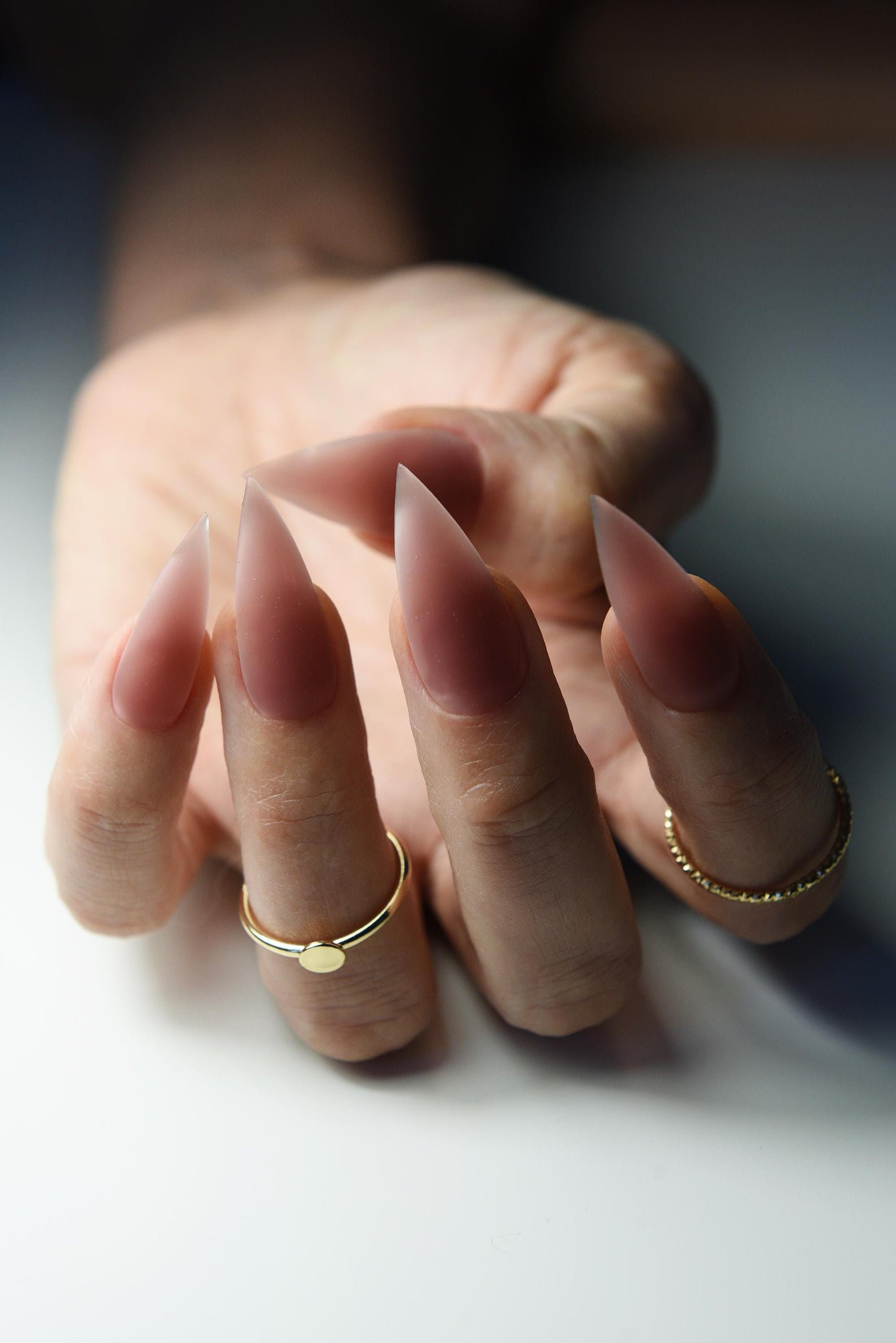 Matte Jelly Blush – Dusty Rose Korean Style Press On Nails – Handmade Reusable Set