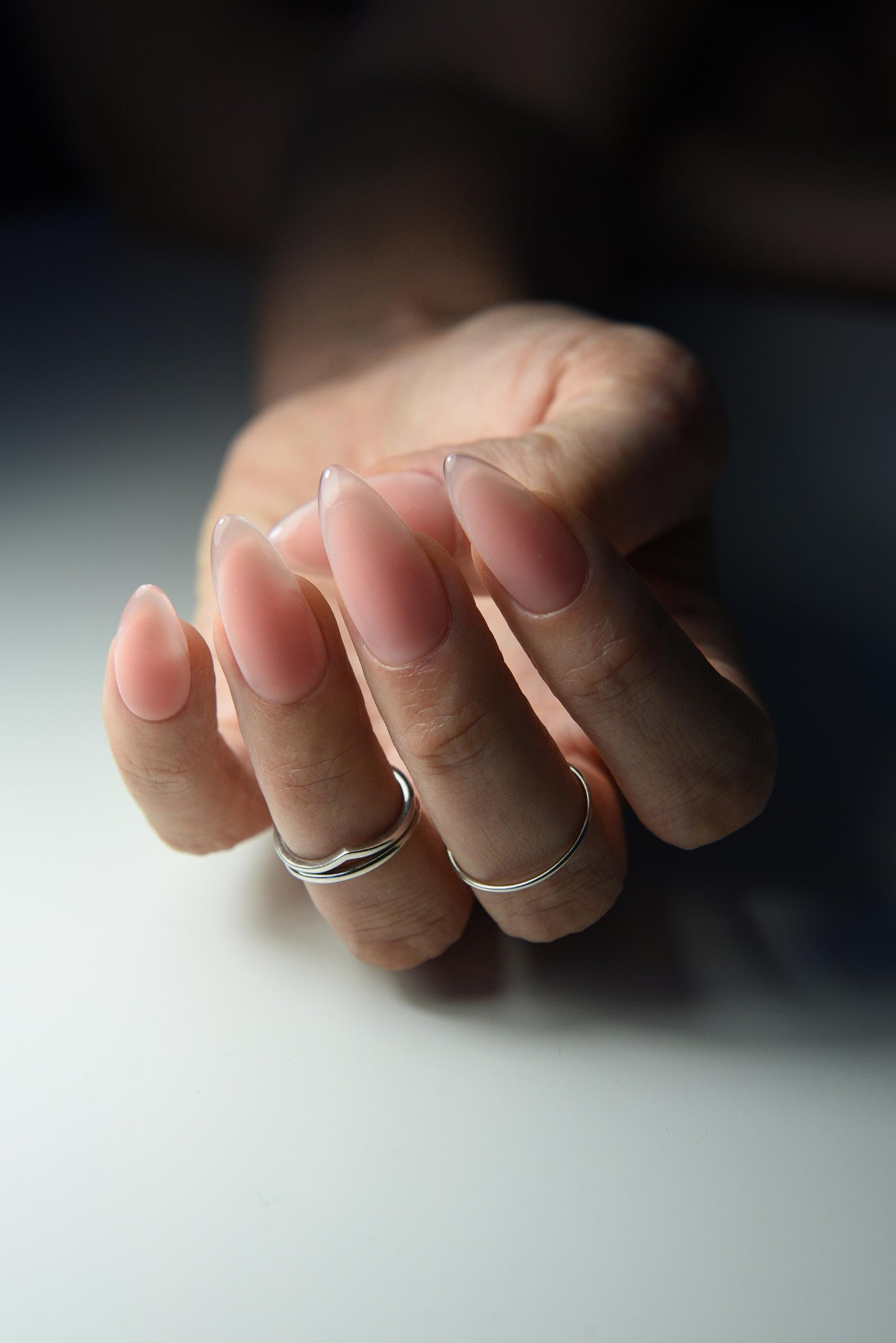 Jelly Rose Pink Matte Press-On Nails – Glossy French Tip, Handmade Reusable Fall Set