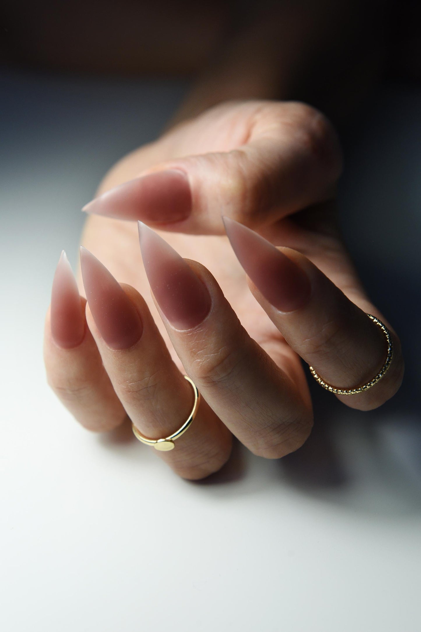 Matte Jelly Blush – Dusty Rose Korean Style Press On Nails – Handmade Reusable Set