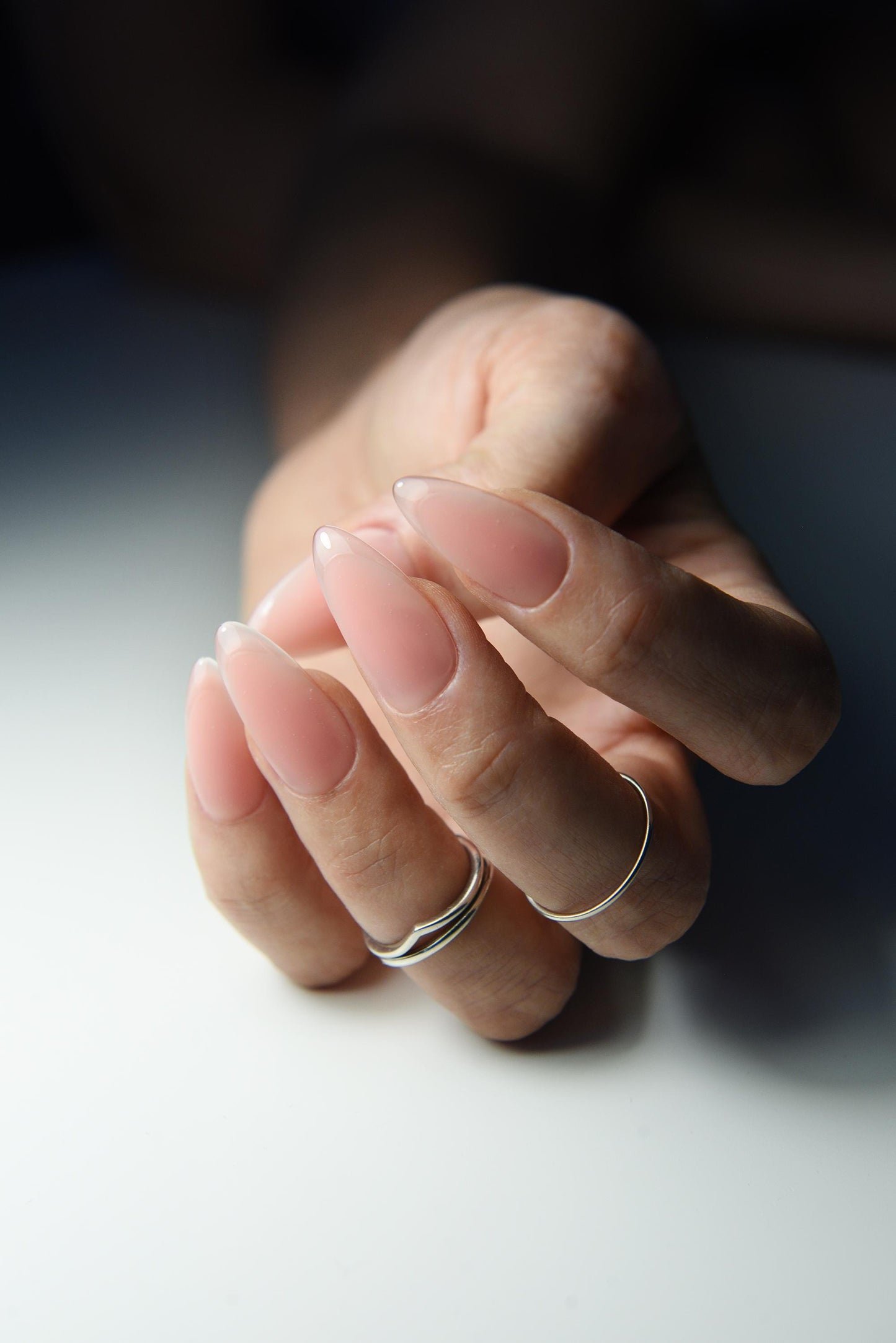 Jelly Rose Pink Matte Press-On Nails – Glossy French Tip, Handmade Reusable Fall Set