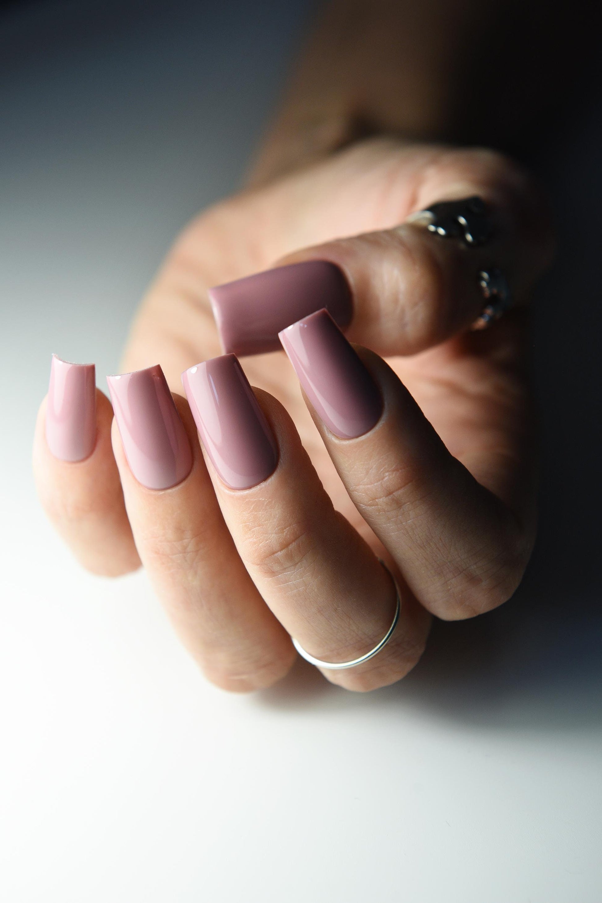 POUDRE ROSE | Autumn Fall | Handpainted press on nails | CUSTOM fake nails | Stiletto Oval Almond Square Coffin Balerina | Long Medium Short