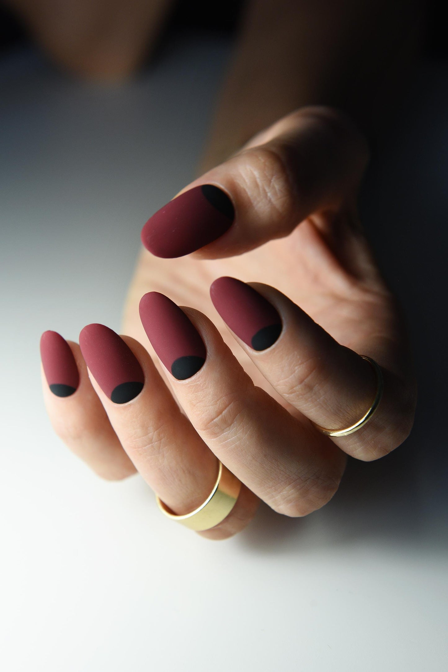 BURGUNDY WINE Press On Nails, for autumn, fall, cozy demure set, short oval nails, long stiletto, reusable, handmade personalised girl gift