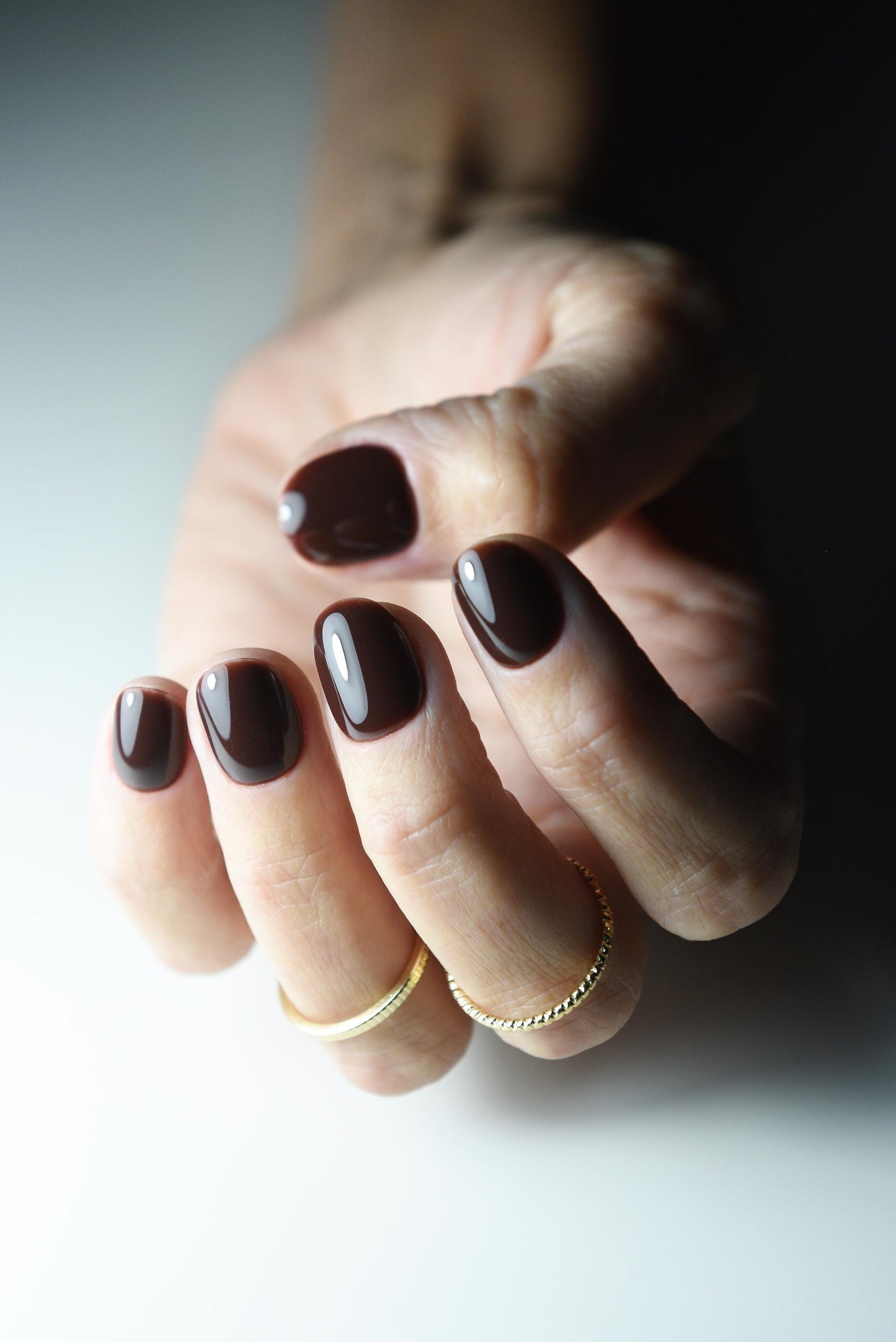 Color Changing Press-On Nails – Brown to Beige Thermal, Handmade & Reusable Neutral Set